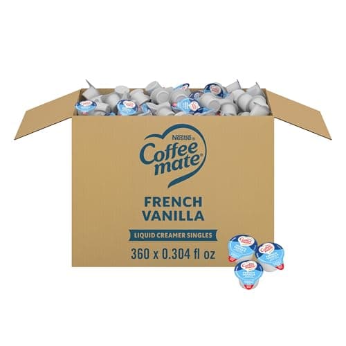 Nestle Coffee mate Coffee Creamer, French Vanilla, Liquid Creamer Singles, Non Dairy, No Refrigeration, 0.375 fl oz Tubs (Pack of 360)
