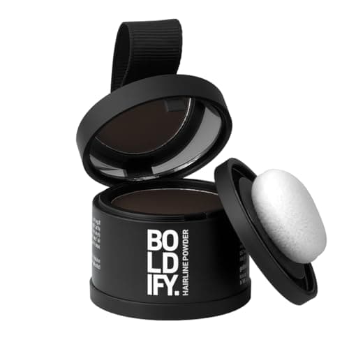 BOLDIFY Hairline Powder - Water-Resistant Root Touch Up Hair Color for Gray Coverage - 24-Hour Stain-Proof, Mess-Free Hair Powder for Thinning Hair