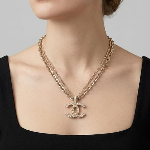 Beaucares 18K Gold Plated Necklace For Women Layered Stacked Pendant Necklaces Hypoallergenic Non Tarnish Birthday Gift Exquisite Jewelry