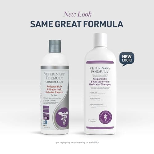 Veterinary Formula Clinical Care – Antiparasitic & Antiseborrheic Medicated Dog Shampoo – Supports Dry, Irritated Skin and Helps Soothe Occasional Itchy Spots – 16 oz