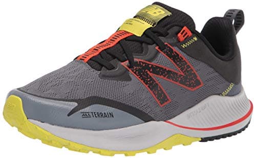 New Balance Men's Dynasoft Nitrel V4 Running Shoe, Grey/Yellow, 12 XW US
