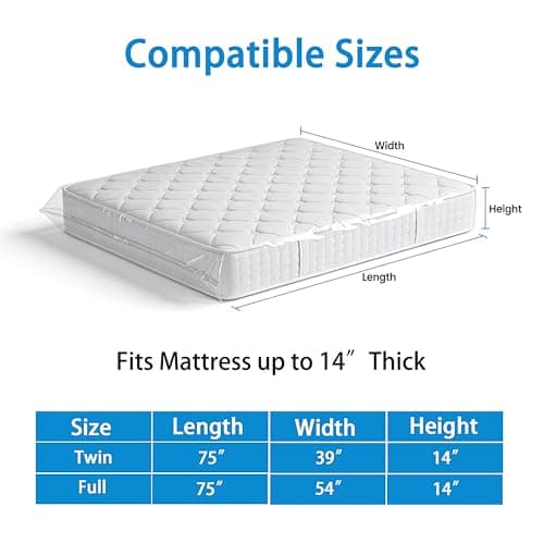 WYDZKJ Mattress Bag for Moving Storage and Disposal,Twin and Full Size