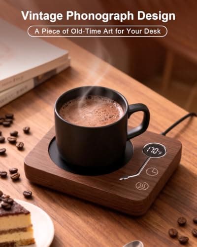 CEROBEAR Coffee Mug Warmer, Mug Warmer for Desk 3 Temperature Control 131 degree Fahrenheit /149 degree Fahrenheit /170 degree Fahrenheit , Smart Mug Warmer with Auto Shut Off for Coffee Milk Tea Beverage