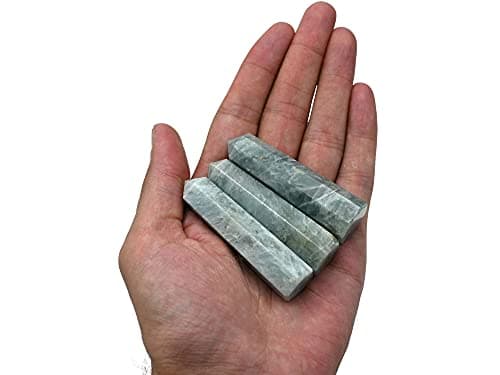 Amazing Gemstone Aquamarine Crystal Towers ~ Natural Healing Crystal Point Obelisk for Reiki Healing and Crystal Grid (2" to 3" Inch)
