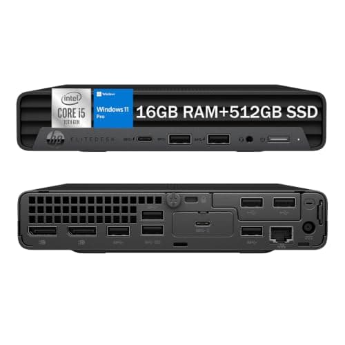 HP EliteDesk 800 G6 Mini, Core i5-10500T, 16GB RAM, 512GB SSD (Renewed)