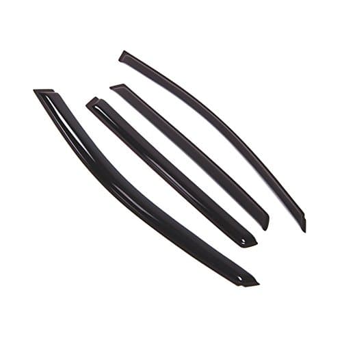 Tuningpros WD2-488 Dark Smoke 4 Pcs Set Window Visor (Outside Mount) Deflector Rain Guard Compatible with 2003-2014 Volvo XC90