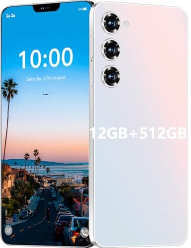 Echoamo 12GB+512GB Storage Unlocked Phone 5G Dual SIM (White)