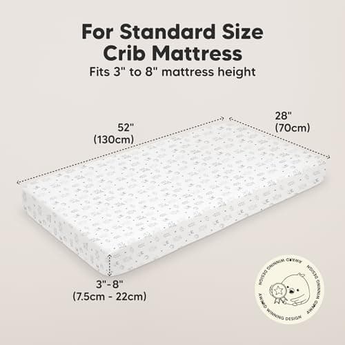 KeaBabies 2-pk Organic Cotton Crib Sheets for Boys Girls 58x28 (Woodland)