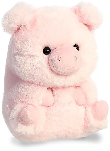 Aurora Prankster Pig Rolly Pet Plush Stuffed Animal 5"