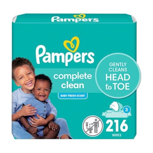 Pampers Complete Clean Baby Wipes - Fresh Scent 3X Pop-Top Packs, 3 Packs (Count of 216)