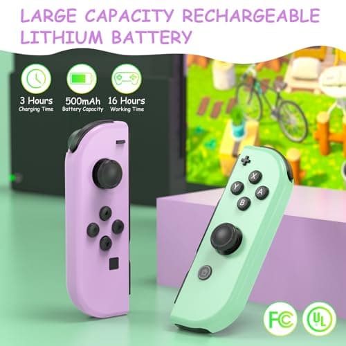 Switch Controller for Switch, Replacement Wireless Switch Controllers Support Sports Dual Vibration/Wake-up/Motion Control