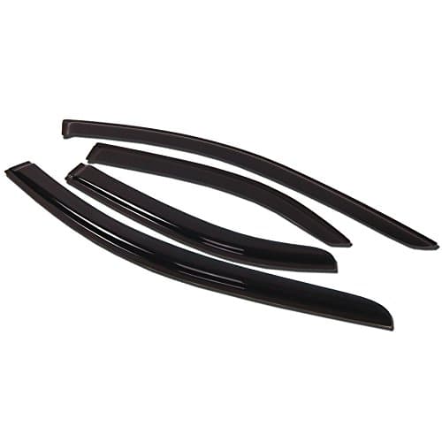 Tuningpros WV-628 Outside Mount Window Visor Deflector Rain Guard Dark Smoke 4-pc Set, Compatible with 2007-2012 Dodge Caliber