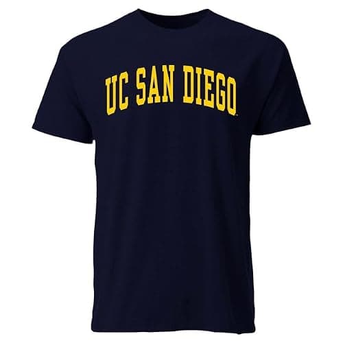 Barnesmith University of California - San Diego UCSD King Tritons Short Sleeve Adult Unisex T-Shirt, Classic, Navy, X-Large