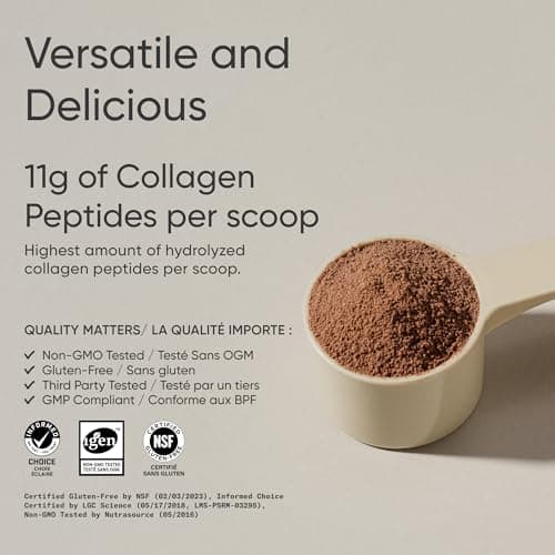 Sports Research® Collagen Peptides – Hydrolyzed Type I & III Collagen Powder for Essential Amino Acids – Easy-Mixing Protein Supplement for Women & Men