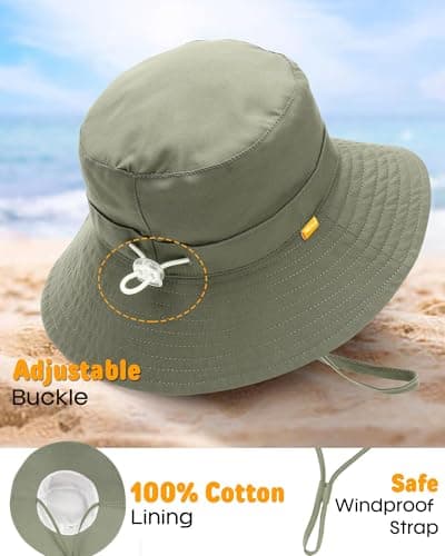 FURTALK Baby Sun Hat Smile Face Toddler Boys Girls Bucket Hat for Kids 0-5 Years