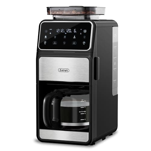 Gevi 10-Cup Drip Coffee Maker With Built-In Burr Grinder & Touch Screen