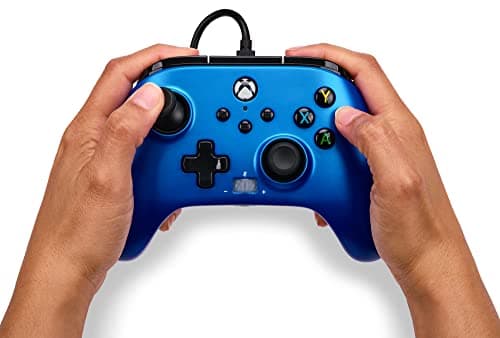 PowerA Enhanced Wired Controller for Xbox Series X|S - Sapphire Fade, gamepad, wired video game controller, gaming controller, Xbox Series X|S, Officially Licensed for Xbox