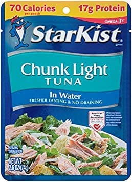 StarKist ~ Chunk Light Tuna in Water ~ 2.6oz Pouches ~ Box of 8