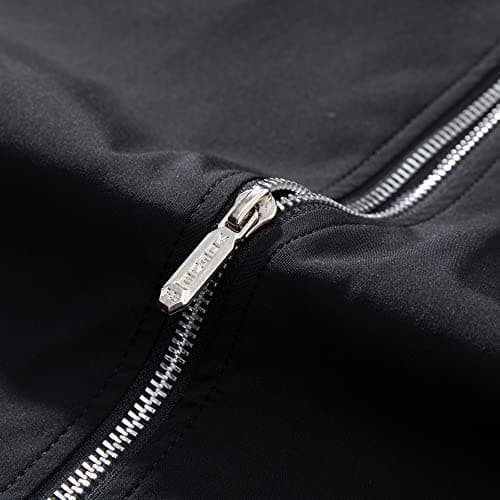 URBANFIND Men's Slim Fit Lightweight Sportswear Jacket Casual Bomber Jacket US M Black