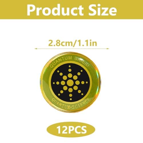 12 Pcs Emf Blocker for Cell Phone,Radiation Blocker for Cell Phone,Emf Stickers,A Practical Gift for Tech Lovers for Smart Phones/Tablets/Laptops Electronic Devices Blockers(Gold)