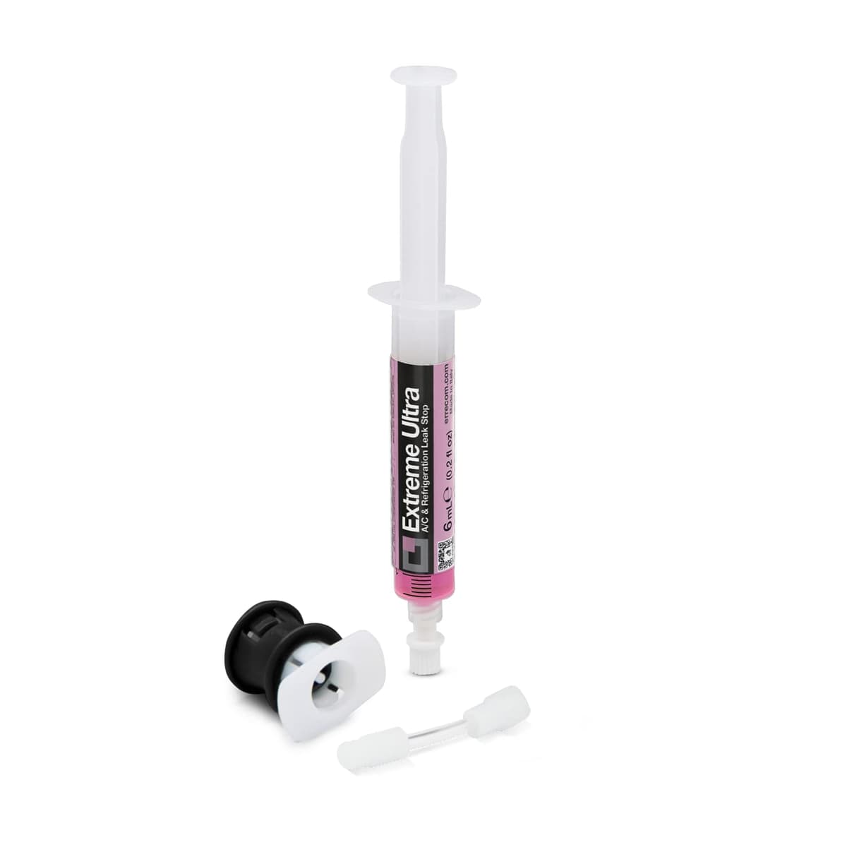 Errecom Extreme Ultra - 6 ml, Sellador de Fugas para Sistemas de Aire Acondicionado de Automóviles, incluye el adaptador para válvulas de carga lato baja presión gas R134a