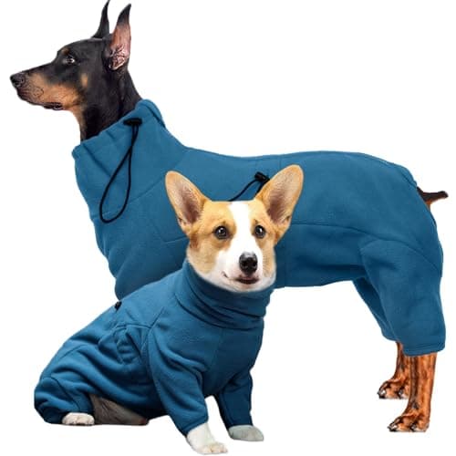 ROZKITCH Dog Pjs Large Breed, Pet Windproof Warm Cold Weather Jacket Vest Cozy Jumpsuit Apparel Outfit Clothes for Small Medium Large Dog Walking Sleep XL
