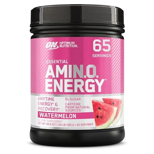 Optimum Nutrition, Amino Energy - Pre Workout with Green Tea, Bcaa, Amino Acids, Keto Friendly, Green Coffee Extract, Energy Powder - Watermelon, 65 Servings