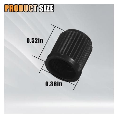 KITUREK 20PCS Tire Valve Stem Caps, Anti-Corrosion Universal for Car, Black