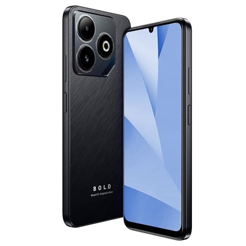 Bold K12 | 2025 | Unlocked | 6.8” HD+ 120Hz Infinity Display | 50MP Main + 8MP Selfie Cameras | 128GB Internal Storage | US Version | US Warranty | Black Blue