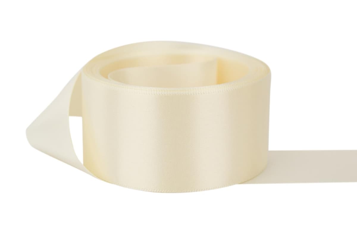 Ribbon Bazaar Double Faced Satin - Premium Gloss Finish - 100% Polyester Ribbon for Gift Wrapping, Crafts, Scrapbooking, Hair Bow, Decorating & More - 5/8" Bridal White 50yd Spool