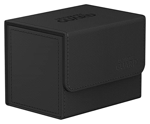 Ultimate Guard Sidewinder 80+, Deck Box for 80 Double-Sleeved TCG Cards, Black, Magnetic Closure & Microfiber Inner Lining for Secure Storage