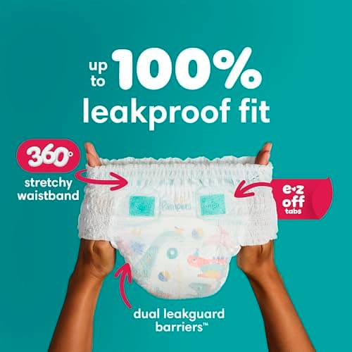 Pampers Diapers - Cruisers 360 - Size 5, 128 Count, Babyproof up to 100% Leakproof Pull-On Diaper