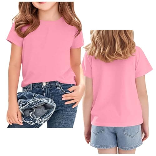 Custom T Shirts for Kids Boys Girls Personalized Youth T-Shirt Custom Image/Text Customized Front/Back Print Pink