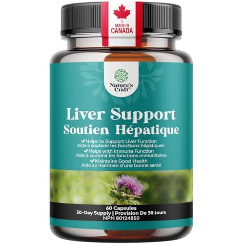 Milk Thistle Supplement for Liver Cleanse Detox & Repair - Herbal Pills with Dandelion Root, Choline, Beetroot & Artichoke Extract - 60 Capsules
