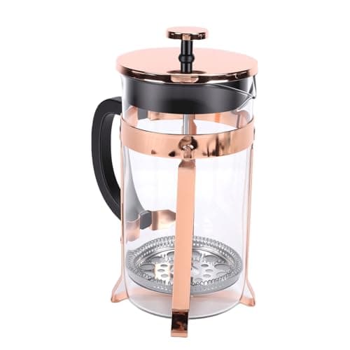 Asixxsix French Press Coffee Maker, 34 Ounce Borosilicate Glass Double Layer Filter Portable Coffee French Press, Cold Brew Maker with Easy Operation for Camping Travel Tea Brewing
