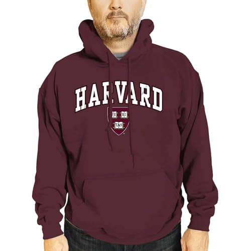 Campus Colors Harvard Crimson Arch & Logo Gameday Hoodie - NCAA College Hooded Sweatshirt - Red X-Large