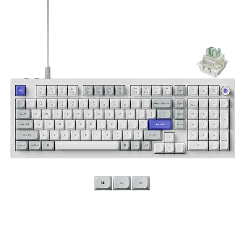Keychron Q5 HE 96% 8K Wired Hall Effect Gaming Keyboard, Rapid Trigger Magnetic Switches Keyboard Hot Swappable, 8000 Hz Polling Rate, Adjustable Actuation, Aluminum, RGB, QMK, Mac/Windows – White
