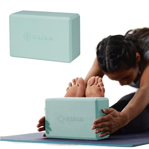 Gaiam Yoga Block - Supportive Latex-Free Eva Foam - Soft Non-Slip Surface with Beveled Edges for Yoga, Pilates, Meditation - Yoga Accessories for Stability, Balance, Deepen Stretches