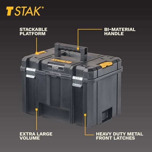 DEWALT TSTAK Tool Box, Deep (DWST17806), Black