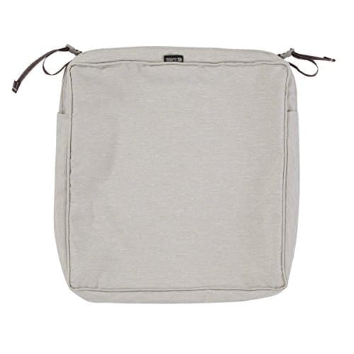 Classic Accessories 60-071-011001-RT Montlake Patio Seat Cushion Slip Cover, Heather Grey, 21" x 21" x 3" Thick