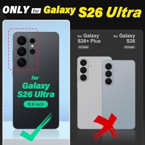 TUCCH Wallet Case for Galaxy S26 Ultra (6.9") 2026, 4 Card Slots, Dark Red