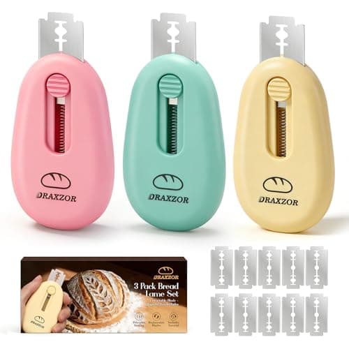 DRAXZOR 3-Pack Bread Lame, Professional Sourdough Scoring Tool Set