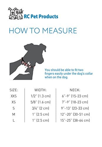 RC Pets 1 Inch Adjustable Dog Clip Collar, Medium, Pitter Patter Chocolate