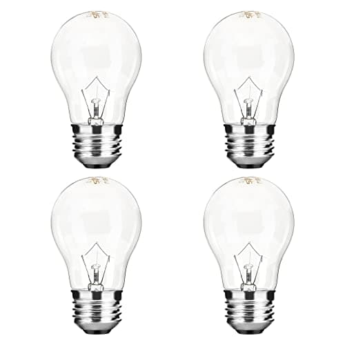 Appliance Oven Light Bulb A15 40W High Temperature 500 Degrees Resistant for Refrigerator Over Stove Microwave Range Hood Lava Lamp Replacement Bulb E26 Medium Base 120V Warm White