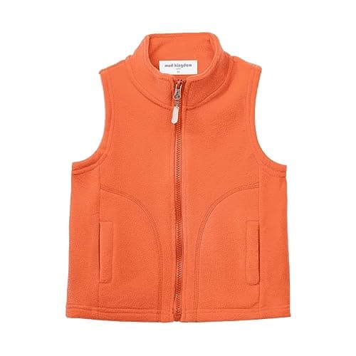 Mud Kingdom Toddler Boys Vest Jacket Fleece Lightweight 4T Orange