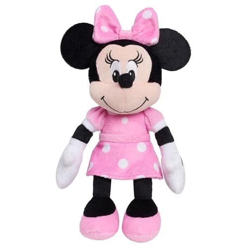 Disney Junior Mickey Mouse Bean Plush Minnie Mouse Stuffed Animal, Officially Licensed Kids Toys for Ages 2 Up, Gifts and Presents