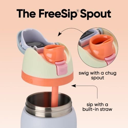 Owala FreeSip Insulated Stainless Steel Water Bottle with Straw for Sports, Travel, and School BPA-Free Sports Water Bottle, 24 oz, Beach House