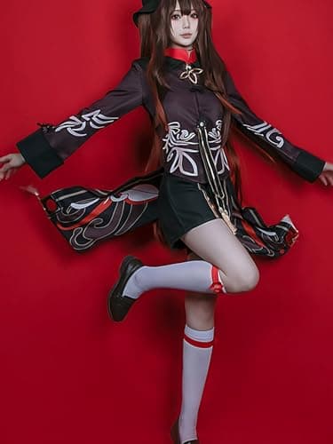 OSIAS Genshin Impact Hutao Cosplay Outfit Hutao Costume(XXL)