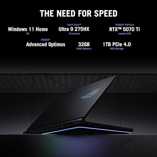 ASUS ROG Strix G16 (2025) Gaming Laptop, 16” ROG Nebula 16:10 2.5K 240Hz/3ms, NVIDIA® GeForce RTX™ 5070 Ti, Intel® Core™ Ultra 9 Processor 275HX, 32GB DDR5, 1TB SSD, Wi-Fi 7, Win11 Home, G615LR-AS96