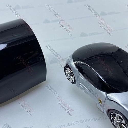 AD Car Wrap Roll SW900 Gloss Obsidian Black | 191-O | (5ft x 1ft (5 Sq/ft)) | Automotive Vinyl Wrap for Cars - Car Interior Wrap & Exterior | w/Free Instawraps Pro Glove